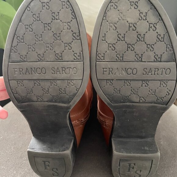 Franco Sarto Women's size 7 Cognac Boots Leather - Picture 10 of 10